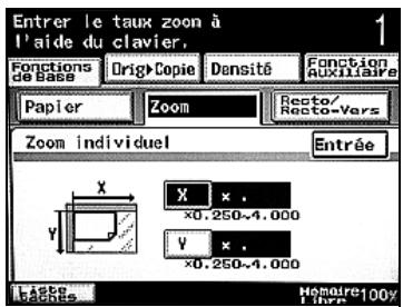 KONICA MINOLTA BIZHUB 250 PH2 5 COPY - Spécifier les taux zoom horizontal et vertical séparés (réglages Zoom individuel) - 5