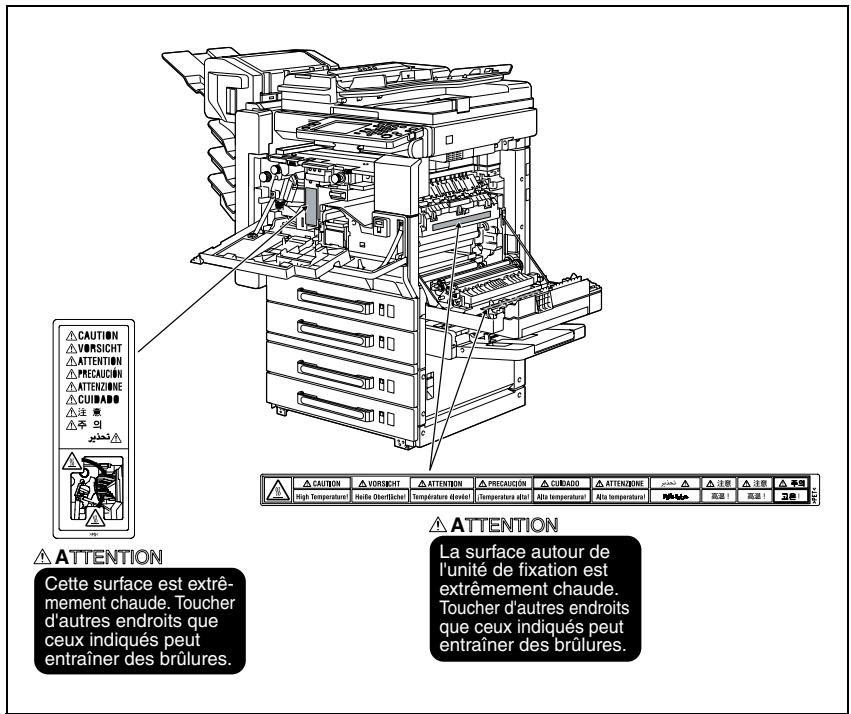 KONICA MINOLTA BIZHUB 250 PH2 5 COPY - Avertissements etétiquettes de précaution - 1