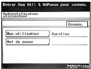 KONICA MINOLTA BIZHUB 250 PH2 5 COPY - Appuyez sur [Nom utiliseateur]. - 3