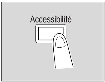 KONICA MINOLTA BIZHUB 250 PH2 5 COPY - Pour afficher l'écran Paramètres accessibilité - 1