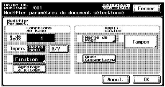 KONICA MINOLTA BIZHUB C252 - Appuyez sur [Finition]. - 1