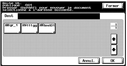 KONICA MINOLTA BIZHUB C252 - Pour selectionner une destination dans un groupe - 3