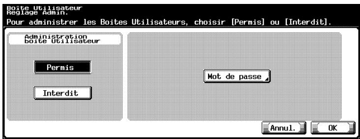 KONICA MINOLTA BIZHUB C252 - Pour spécifique le paramètre "Boîte Utilisateur Réglage Admin." - 2