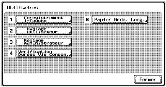 KONICA MINOLTA BIZHUB C252 - Pour afficher l'écran Réglage Administrateur - 2