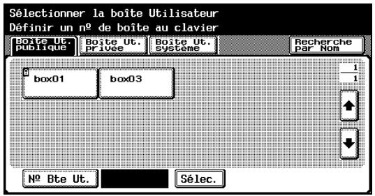 KONICA MINOLTA BIZHUB C252 - Chercher un nom de boite - 1