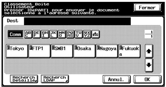 KONICA MINOLTA BIZHUB C252 - Pour selectionner une destination dans le carnet d'adresses - 3