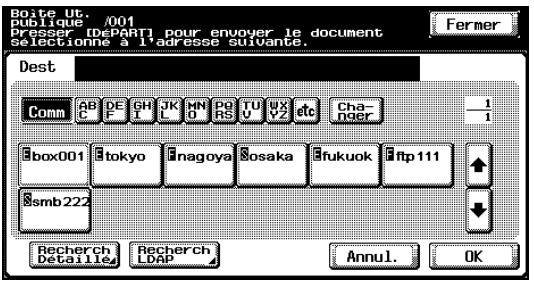 KONICA MINOLTA BIZHUB C252 - Pour selectionner une destination dans le carnet d'adresses - 3