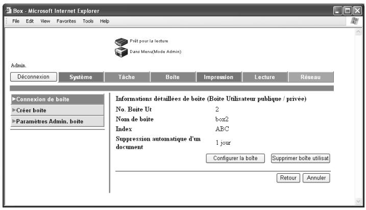 KONICA MINOLTA BIZHUB C252 - Supprimer une boite - 1