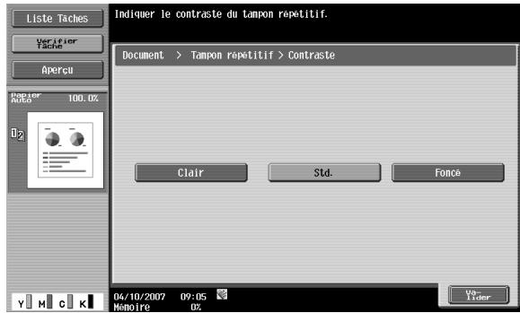 KONICA MINOLTA BIZHUB C253 - Réglages détaillés - contraste - 1