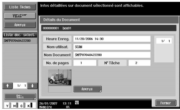 KONICA MINOLTA BIZHUB C253 - Affichage des informations détaillées - 1