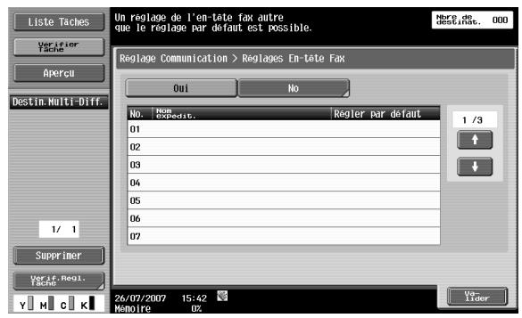 KONICA MINOLTA BIZHUB C253 - Réglages communication – réglages en-tête fax - 1