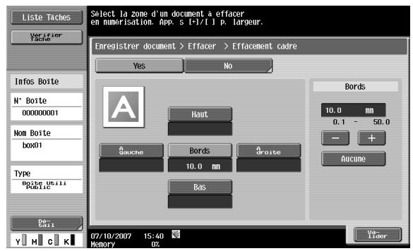 KONICA MINOLTA BIZHUB C253 - Effacement bords - 1