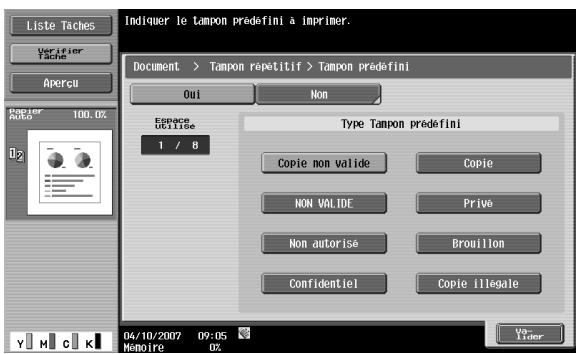 KONICA MINOLTA BIZHUB C253 - Type tampon répétitif - tampon prédéfini - 1