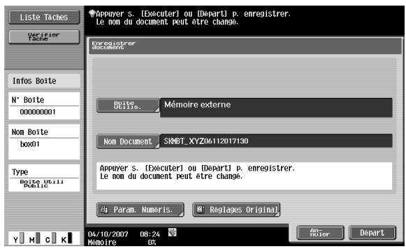KONICA MINOLTA BIZHUB C253 - Enregistrer les documents dans la mémoire externe - 4