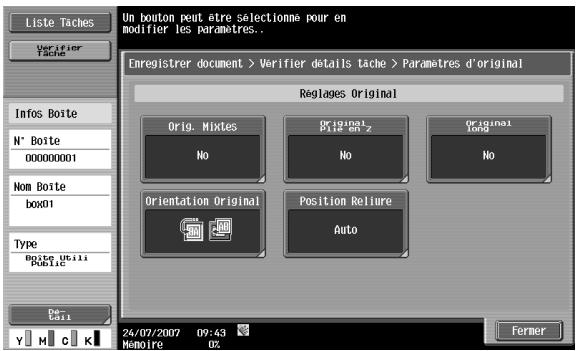 KONICA MINOLTA BIZHUB C253 - Détail - vérifier paramètres original - 1