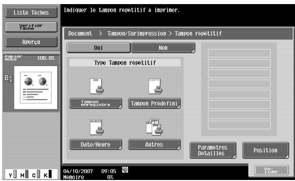 KONICA MINOLTA BIZHUB C253 - Qu'est-ce qu'un tampon répétitif? - 1