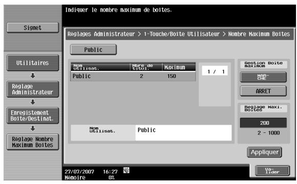 KONICA MINOLTA BIZHUB C253 - Nombre maximum de boîtes - 1