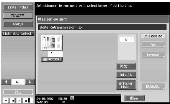 KONICA MINOLTA BIZHUB C253 - Écran boîte retransmission fax - 1