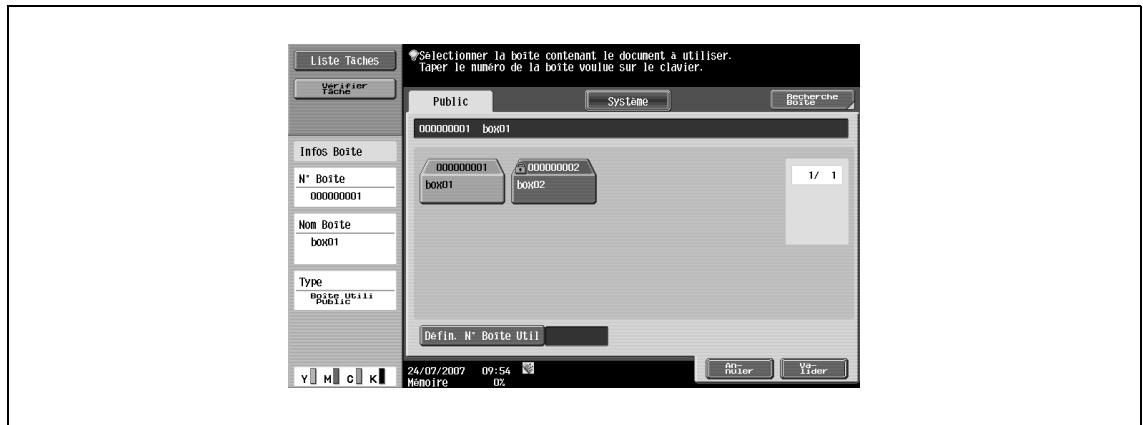 KONICA MINOLTA BIZHUB C253 - Envoi de documents dans les boîtes utilisées - 3
