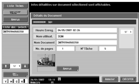 KONICA MINOLTA BIZHUB C253 - Imprimer un document dans la boîte utilisée bulletin board - 1