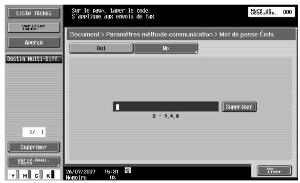 KONICA MINOLTA BIZHUB C253 - Mot de passé émission - 1