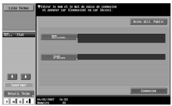 KONICA MINOLTA BIZHUB C253 - Authentication de la machine - 1