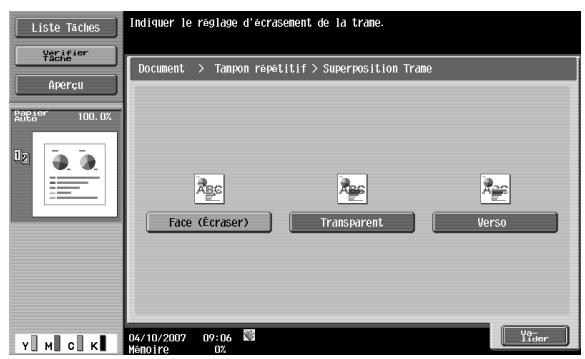 KONICA MINOLTA BIZHUB C253 - Réglages détaillés - superposition trame - 1