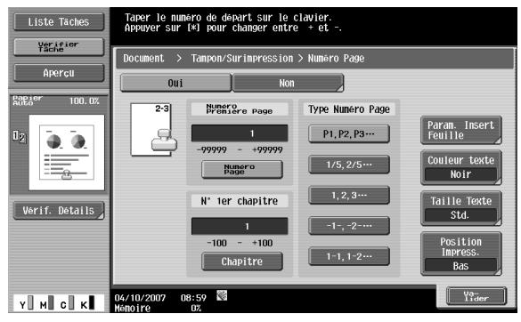 KONICA MINOLTA BIZHUB C253 - Tampon/surimpression - numéro page - 1