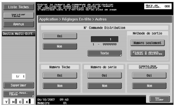KONICA MINOLTA BIZHUB C451 - Appuyez sur [Tete/Pied de page]. - 7