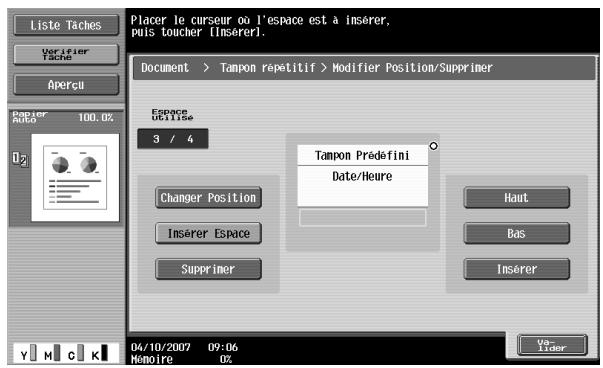 KONICA MINOLTA BIZHUB C451 - Pour modifier la position ou supprimer une rubrique, appuyez sur [Changer Position/Supprimer]. - 3