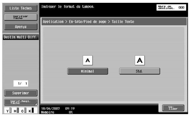 KONICA MINOLTA BIZHUB C451 - Appuyez sur [Tete/Pied de page]. - 9