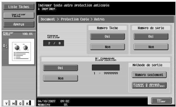 KONICA MINOLTA BIZHUB C451 - Pour appliquer la protection copie, appuyez sur [Oui] et spécifie les réglages de protection copie. - 4