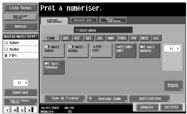 KONICA MINOLTA BIZHUB C451 - Sélection dans le carnet d'adresses - 2