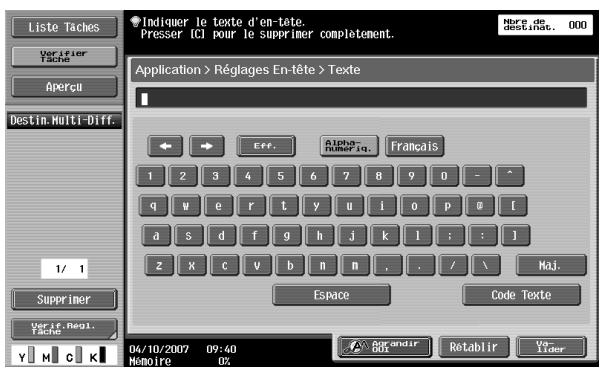 KONICA MINOLTA BIZHUB C451 - Appuyez sur [Tete/Pied de page]. - 5