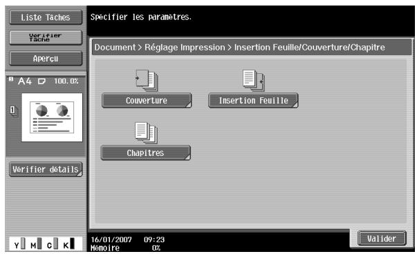 KONICA MINOLTA BIZHUB C451 - Appuyez sur [Insertion Feuille]. - 1