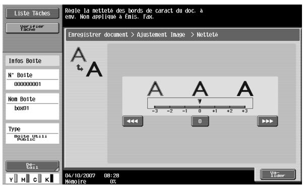 KONICA MINOLTA BIZHUB C451 - Ajustez la netteté. - 1