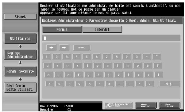 KONICA MINOLTA BIZHUB C451 - Réglage administrateur Boîte Utilisateur - 2