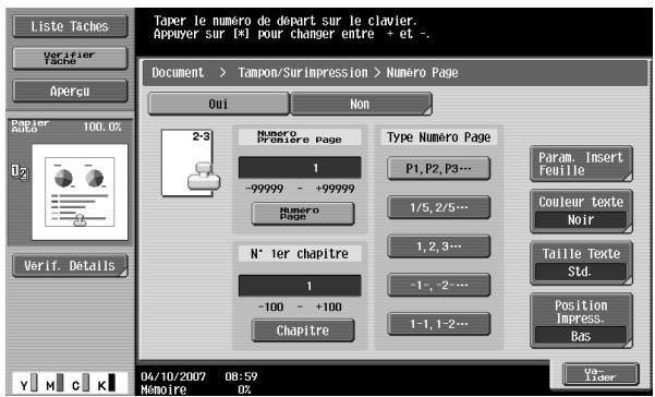 KONICA MINOLTA BIZHUB C451 - Imprimer les nombres de page (Numero Page) - 3