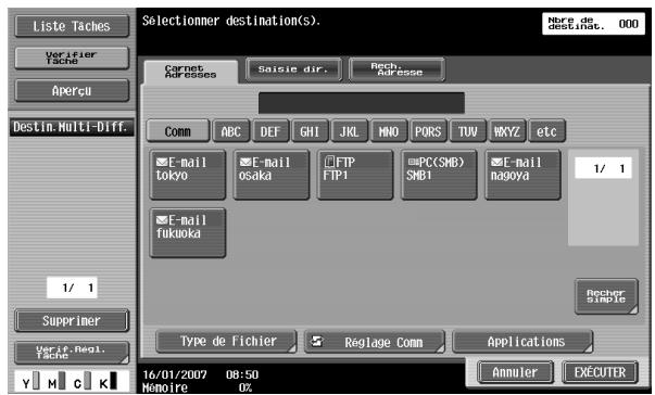 KONICA MINOLTA BIZHUB C451 - Pour effectuer une émission combinée - 5