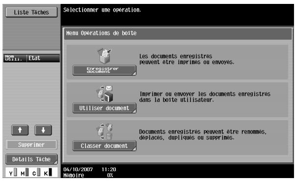 KONICA MINOLTA BIZHUB C451 - Afficher la liste des tâches en cours - 1
