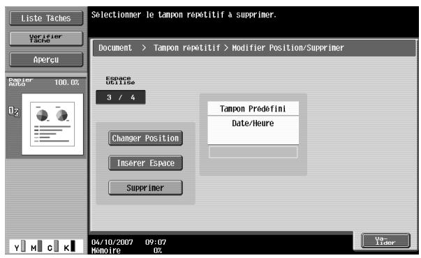 KONICA MINOLTA BIZHUB C451 - Pour modifier la position ou supprimer une rubrique, appuyez sur [Changer Position/Supprimer]. - 4