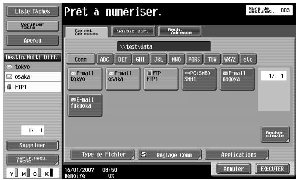 KONICA MINOLTA BIZHUB C451 - Vérifier les paramètres avant l'envoi - 2