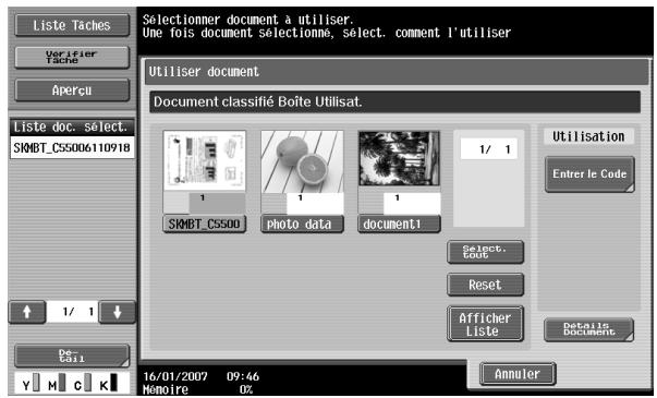 KONICA MINOLTA BIZHUB C451 - Appuyez sur [Impression securisée Boite Utilis.], puis sur [Validator]. - 3