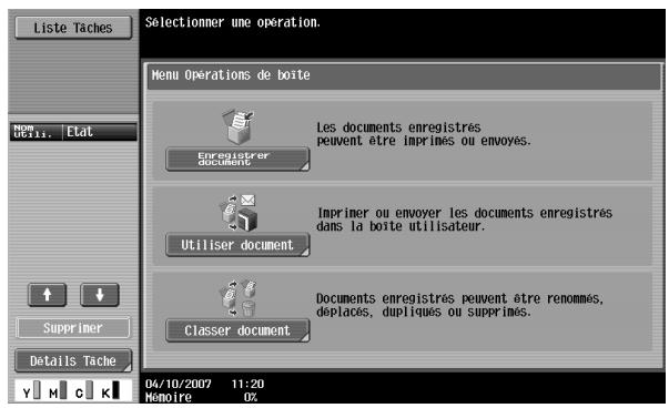 KONICA MINOLTA BIZHUB C451 - Consulter les documents enregistrés dans les boites - 2