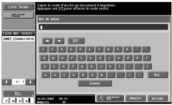 KONICA MINOLTA BIZHUB C451 - Appuyez sur [PDF crypté Boîte Utilis.], puis sur [Valider]. - 4