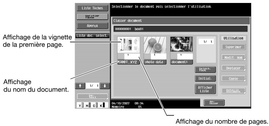 Liste Taches Verifier Tache Apercui Liste doc. select. Classer document 00000001 box01 Affichage de la vignette de la première page. MSKMBT_XYZ photo data document1 1/ 1 Utilisation Supprimer Modif. non Déplacer Select. Youe Initial. Copie Afficher Liste Detailu Documents Y M C K 04/10/2007 08:34 Mémoire 0% An Ruler Affichage du nombre de pages.