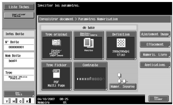 Liste Taches Verifier Tache Info Boite N° Boite 00000001 Nom Boite box01 Type Boite Utili Public De Call 04/10/2007 08:25 Memoire 0%