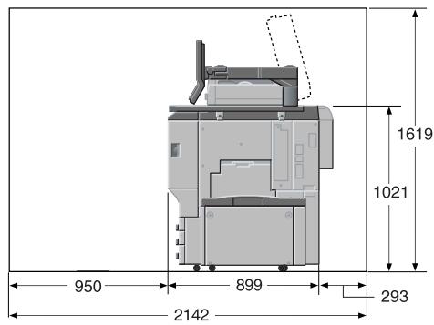 KONICA MINOLTA BIZHUB PRO C5500 - Encombrement - 6