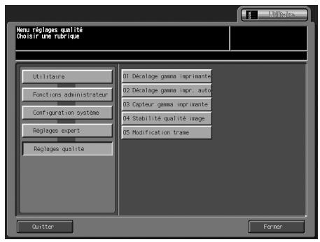 KONICA MINOLTA BIZHUB PRO C5500 - Réglages expert \ 07 Réglages qualité \ 03 Capteur gamma imprimante - 1