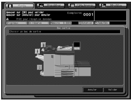 KONICA MINOLTA BIZHUB PRO C5500 - Sélectionnez le bac de sortie désire. - 1